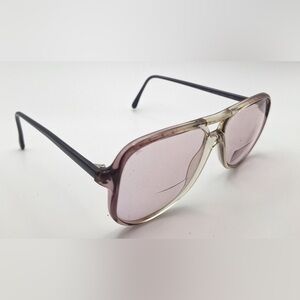 Vintage Luxottica Gray Translucent Oval Sunglasses Frames Only